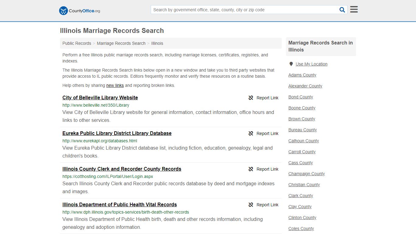 Marriage Records Search - Illinois (Marriage Licenses ...